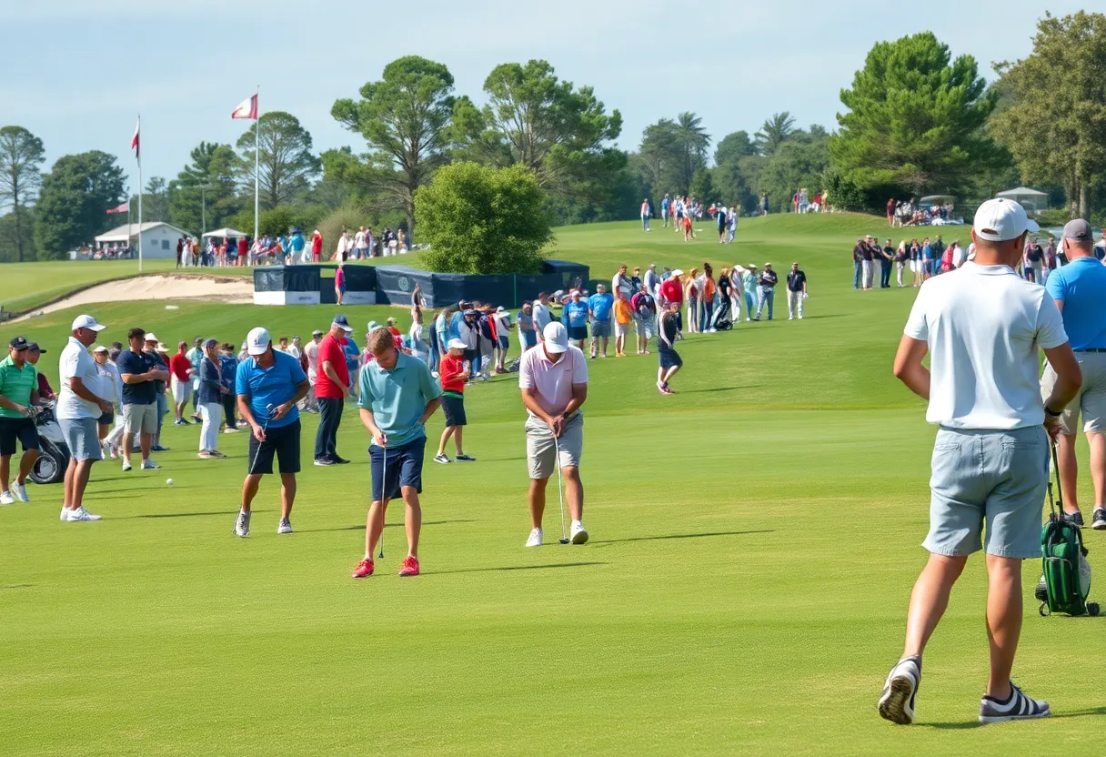 Young golfer on the course at the LPGA Tour