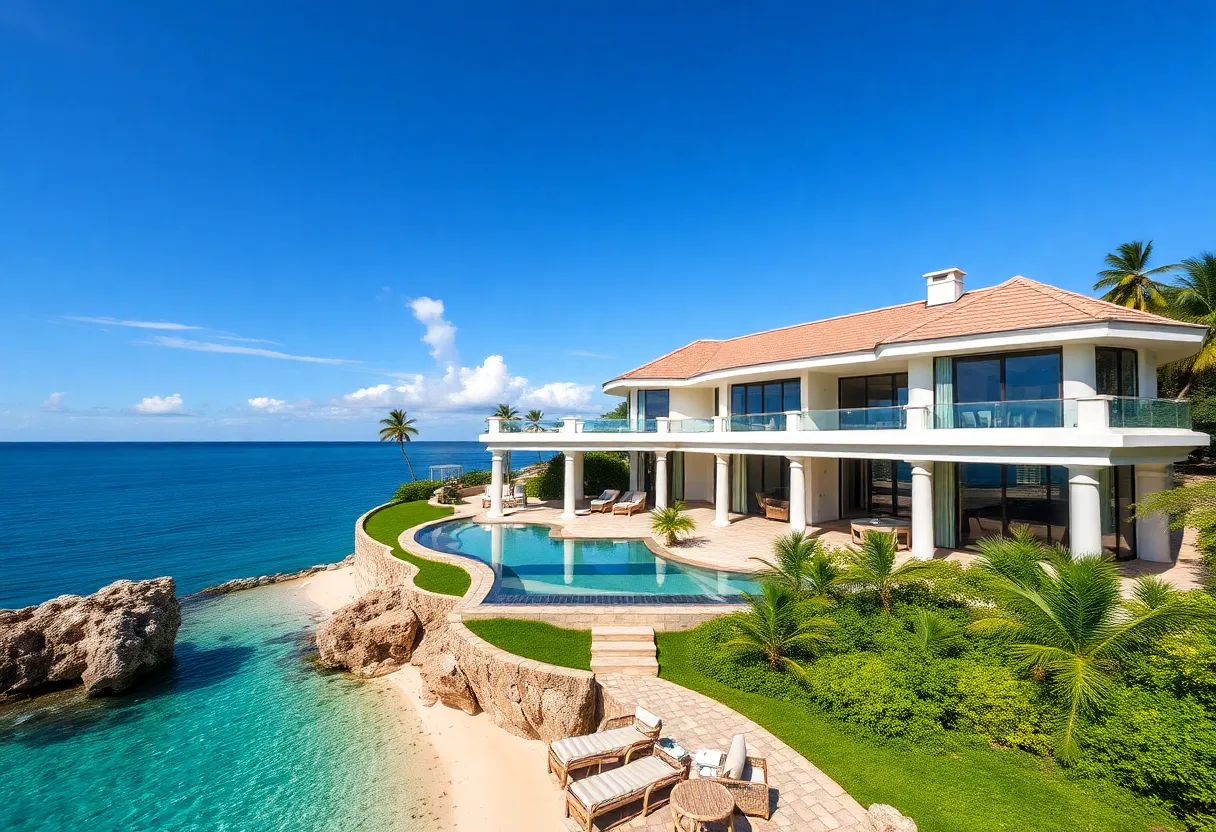 Luxurious villa at Shura Island with infinity pool and ocean view