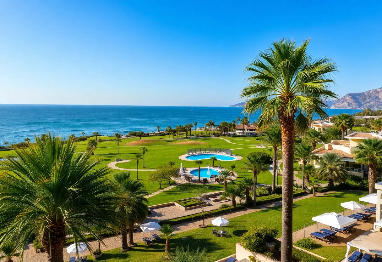 Luxury resorts and golf courses along Egypt's Mediterranean coast