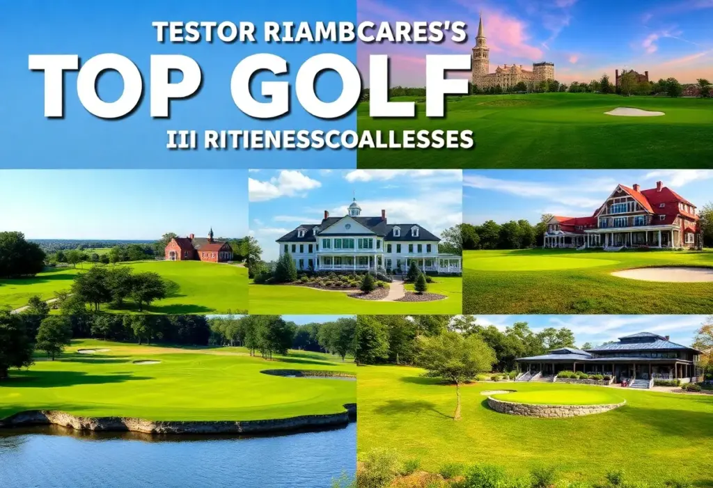 A scenic view of Massachusetts top-ranked golf courses with historical and modern designs.