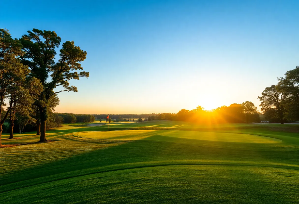 A picturesque Michigan golf course landscape