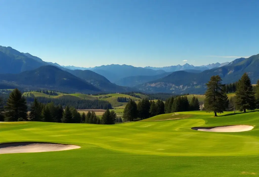 Mountain golf course designed by Tiger Woods