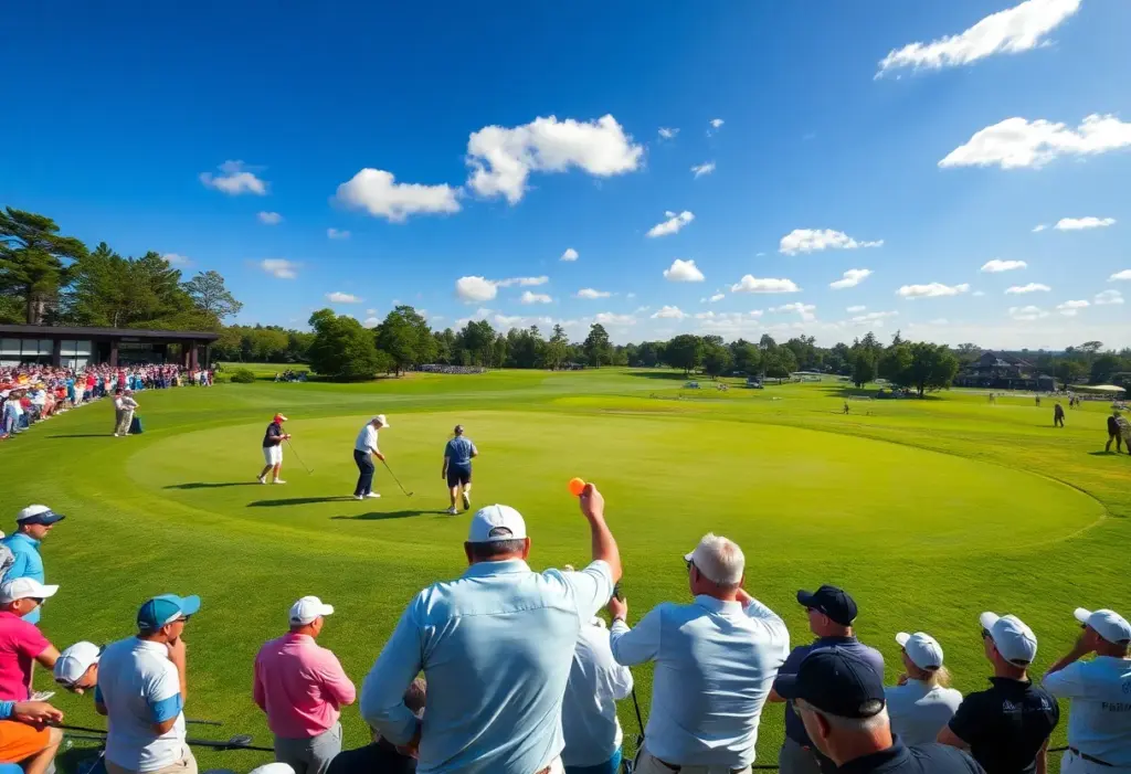 Golfers competing at the Moutai Singapore Open
