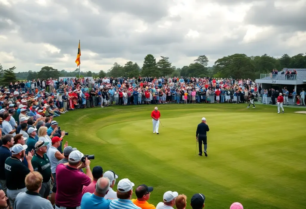 Golf players competing at the Moutai Singapore Open