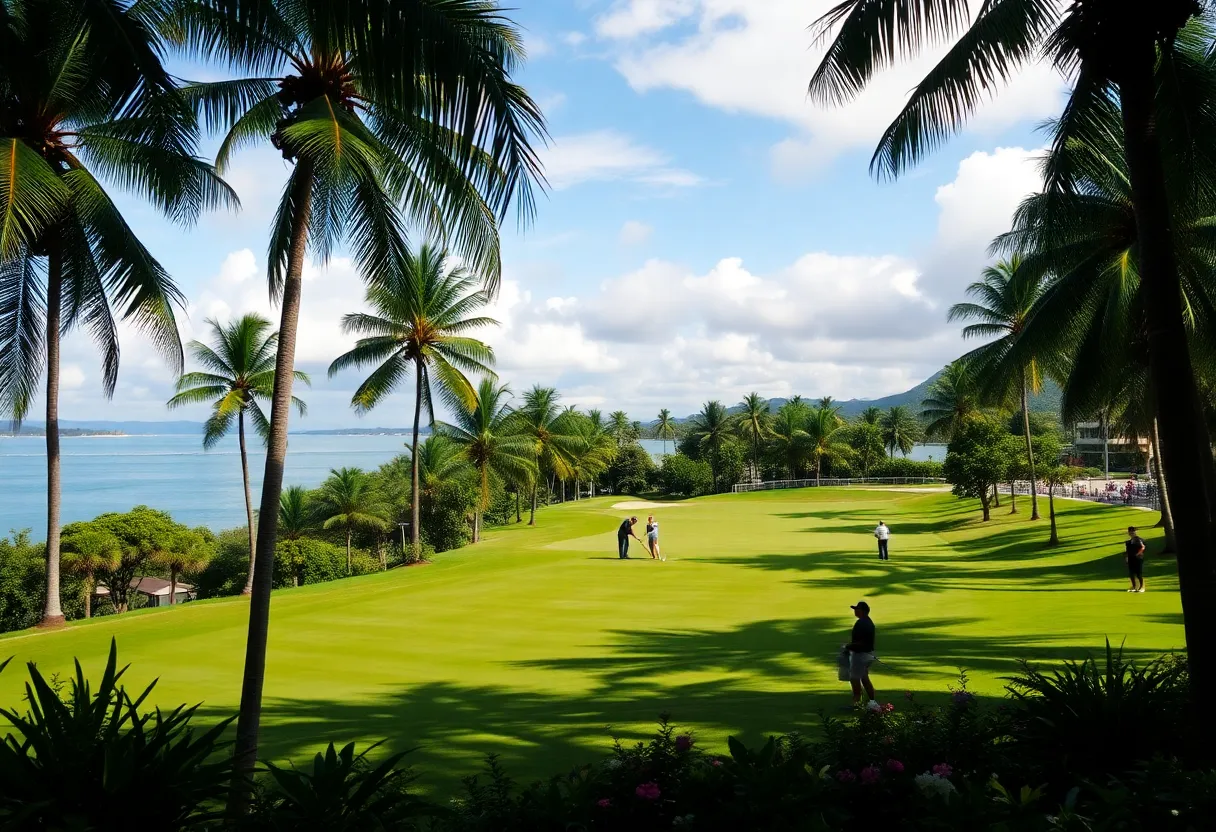 A beautiful golf course during the Moutai Singapore Open