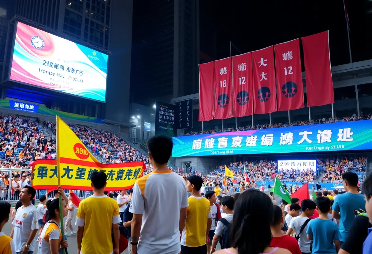 Athletes participating in the National Games in Hong Kong