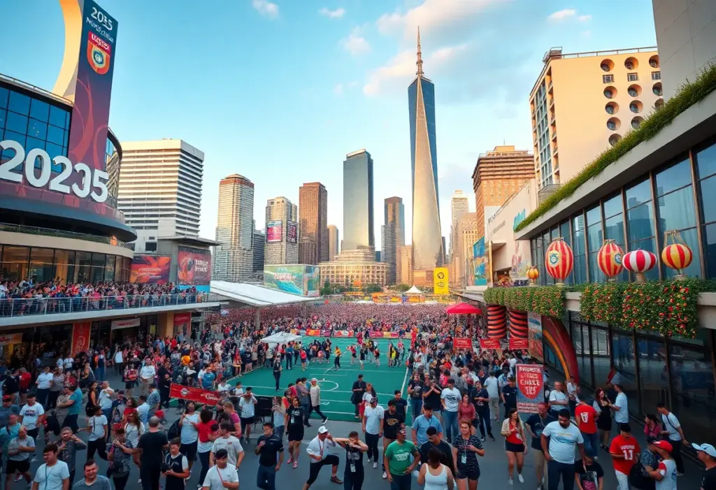 A bustling city preparing for the 2025 National Games