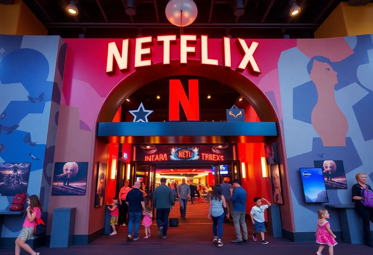 Entrance of Netflix House at King of Prussia Mall