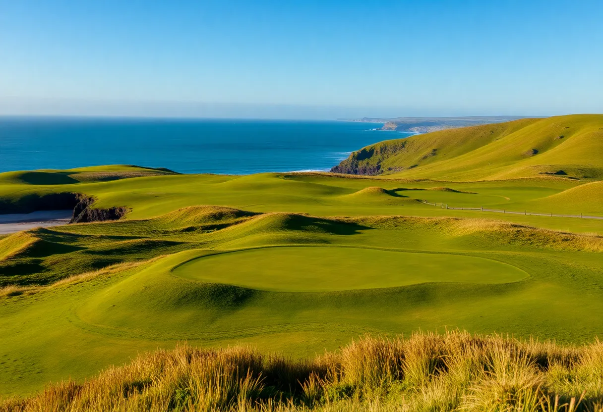 Coastal golf course in North East England
