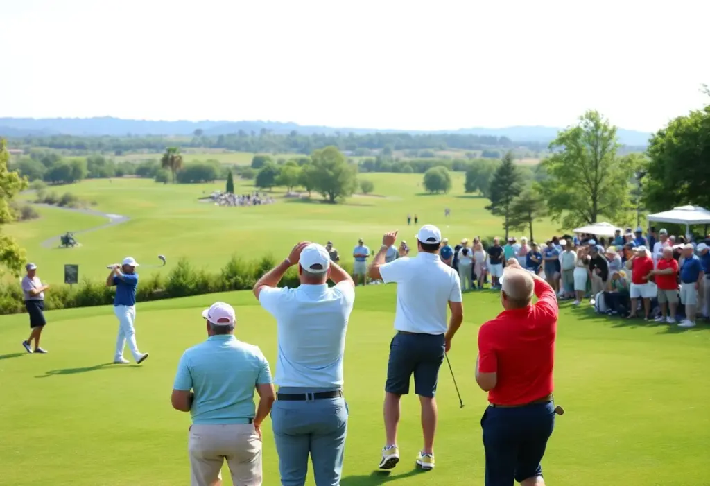 Golfers competing at the Asia-Pacific Amateur Championship in Dubai