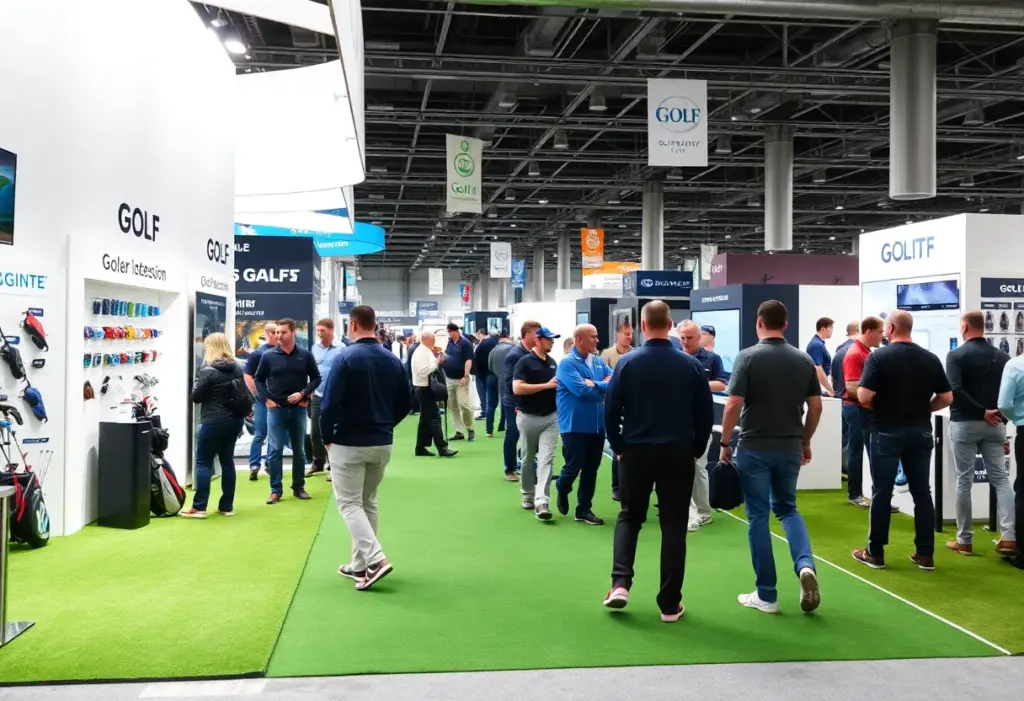 Crowd at the PGA Show 2026 featuring golf brands and attendees