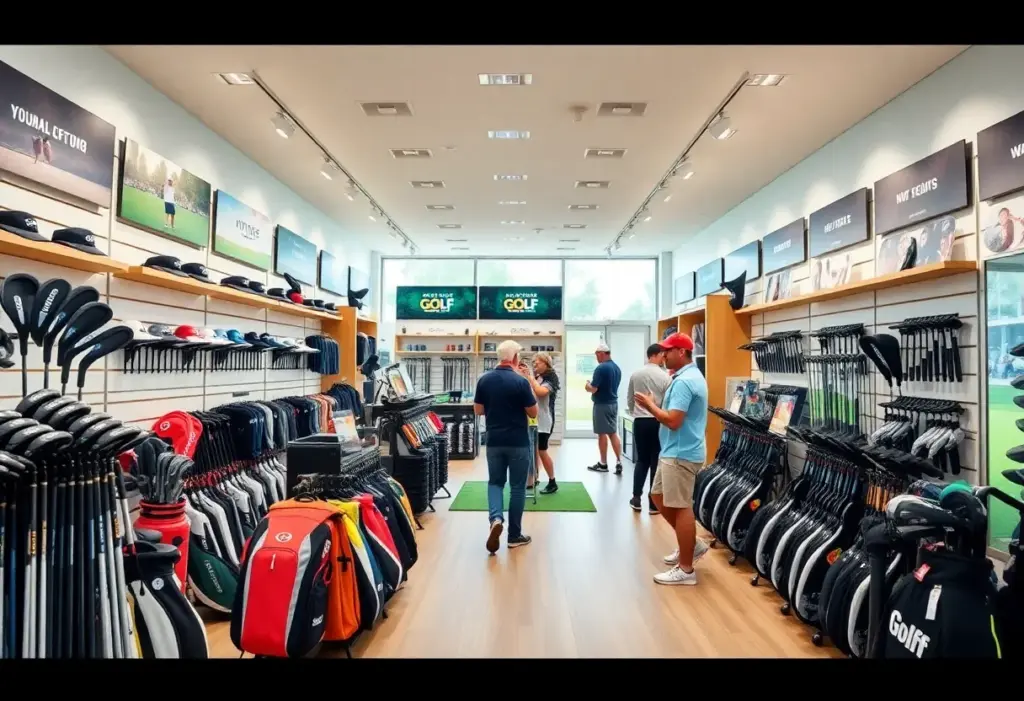 Customers enjoying the in-store experience at PGA Tour Superstore