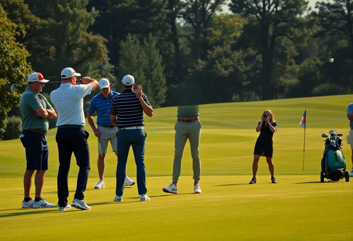 Golfers competing at the PIF Saudi International
