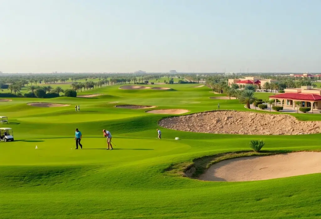 Golfers competing at the 2025 PIF Saudi International at Riyadh Golf Club