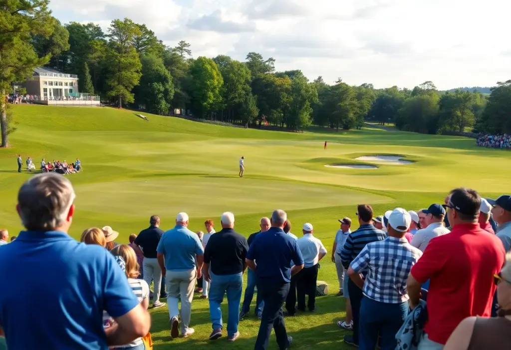 Golf tournament scene at the PIF Saudi International