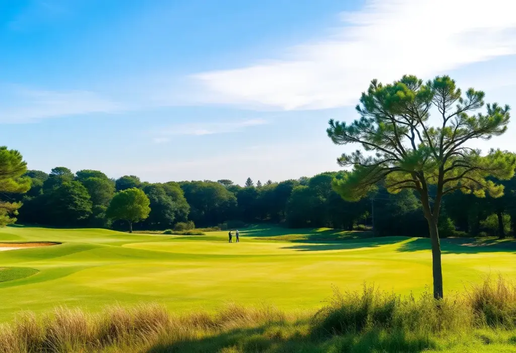 Scenic view of a golf course in Portugal
