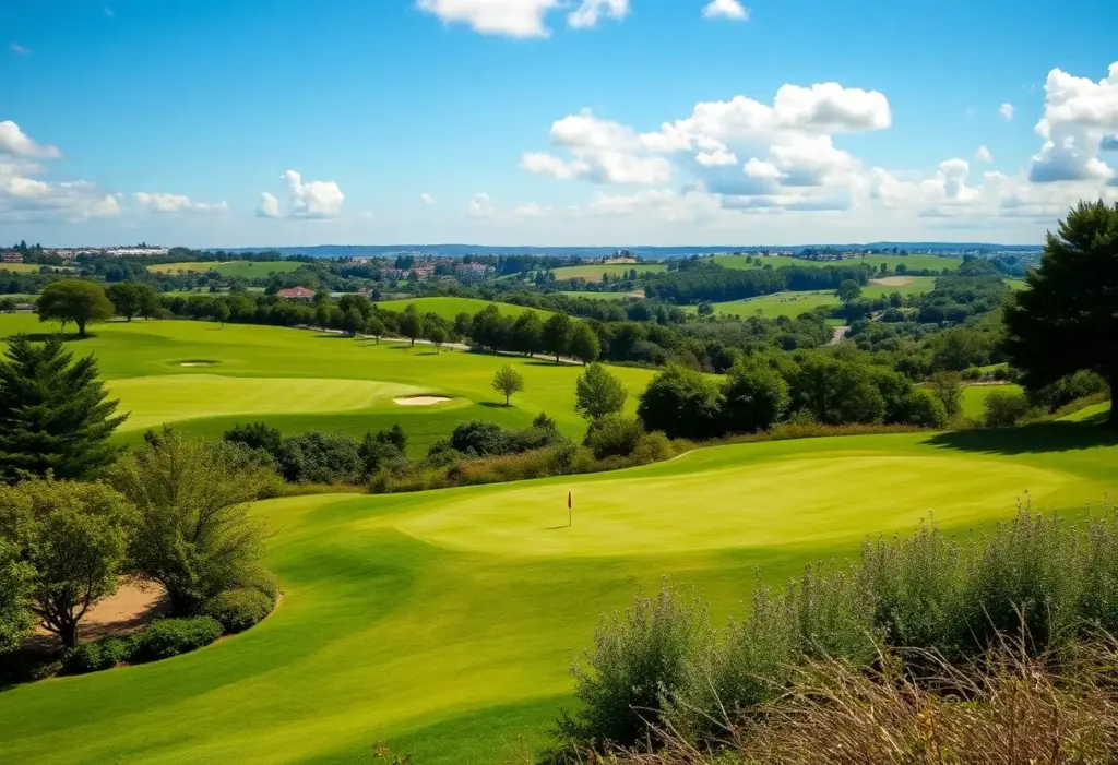 Scenic golf course in Portugal with lush greens.