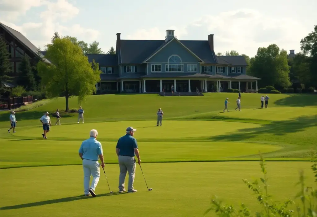 Members enjoying a sunny day at a private golf course