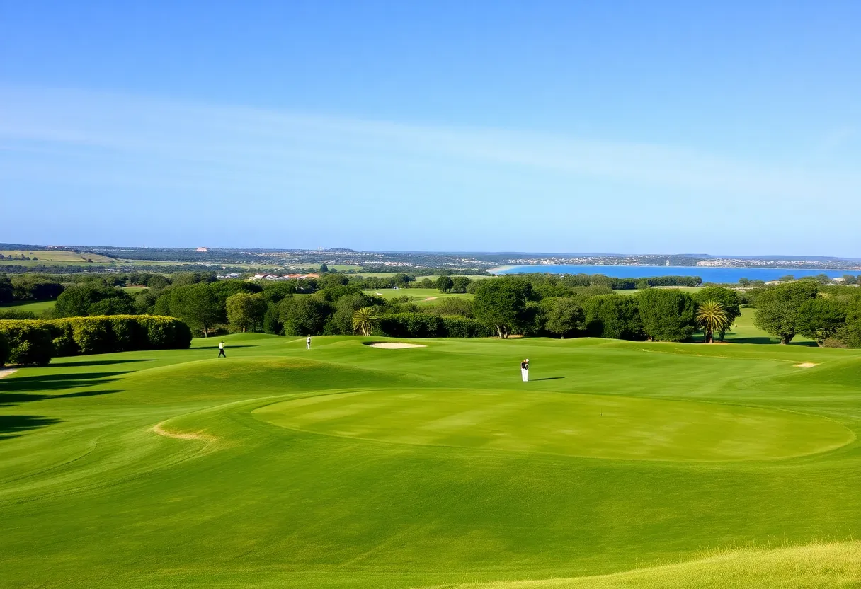Lush green golf course at Quinta do Lago resort