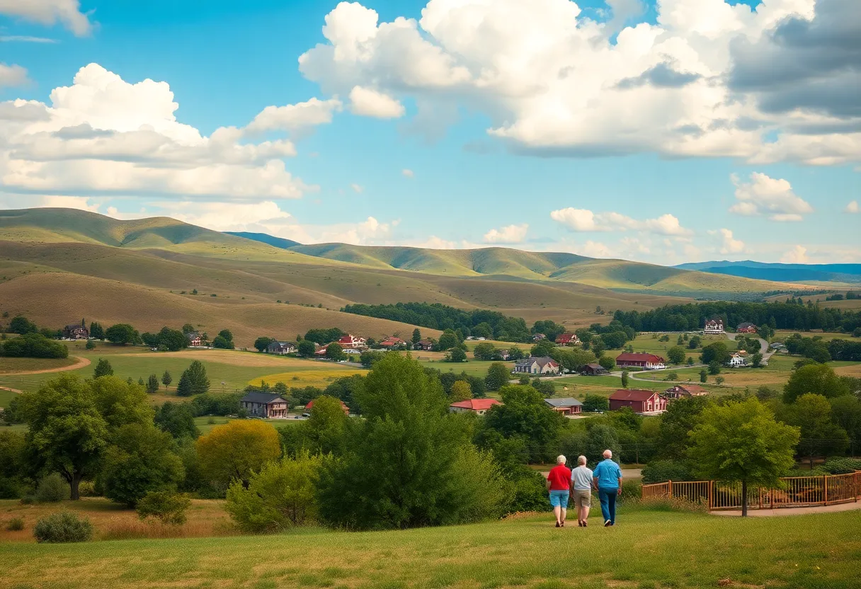 Retirees enjoying the scenic beauty of Texas