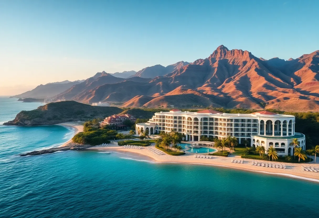 Ritz-Carlton Reserve Siari surrounded by mountains and ocean