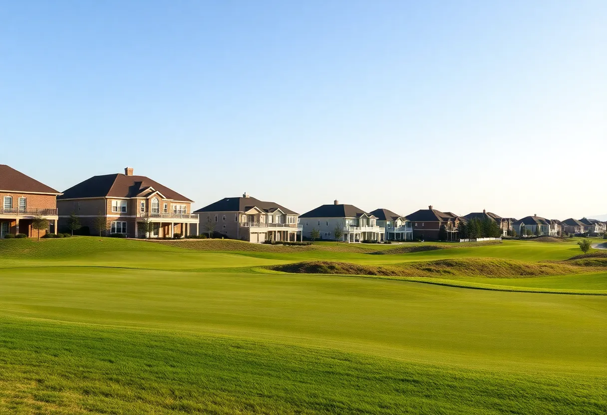 Transition from River Oaks Golf Club to a new residential area