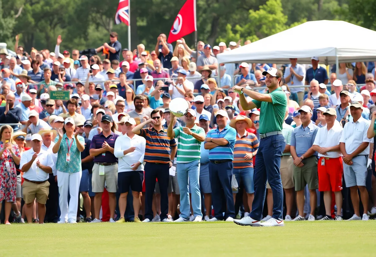 Golf tournament award ceremony for the Rory McIlroy Award