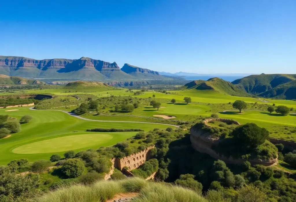 A scenic view of the Royal Melbourne Golf Course showcasing its stunning landscape.