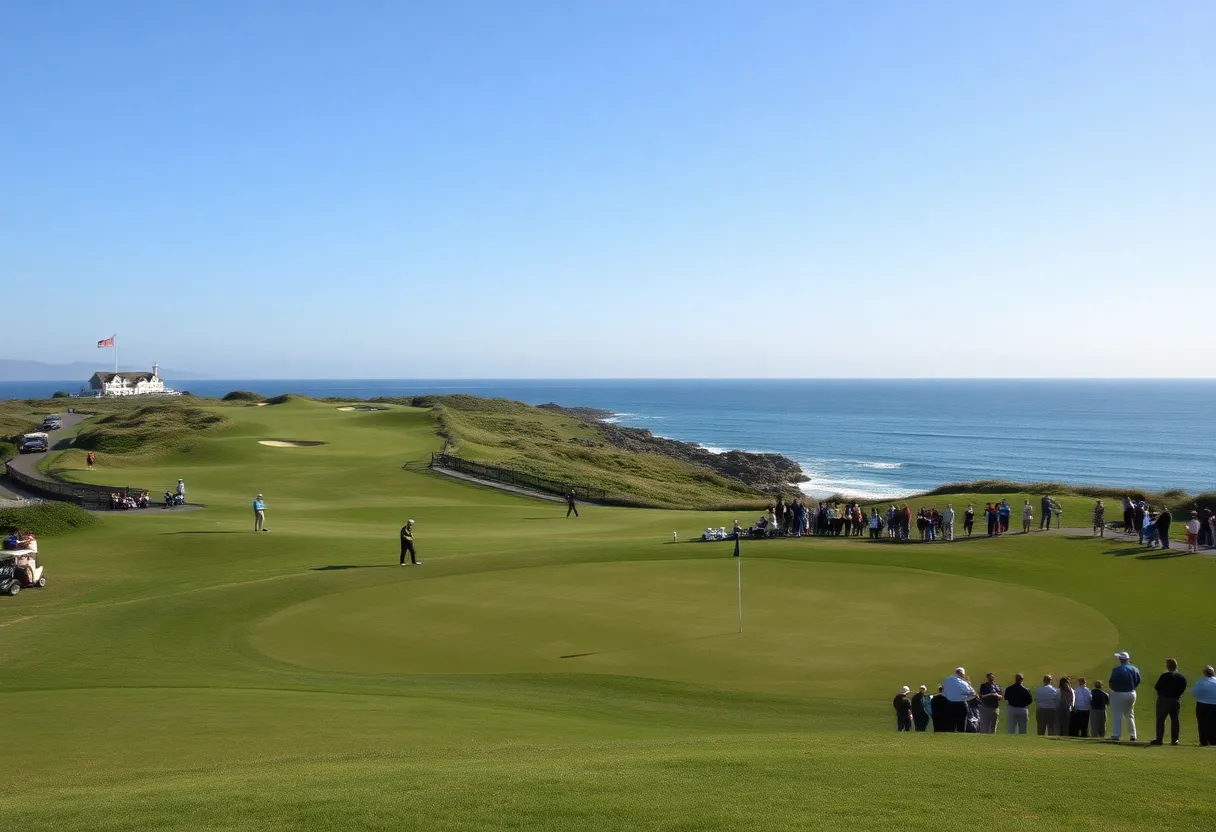 Coastal golf course during the RSM Classic