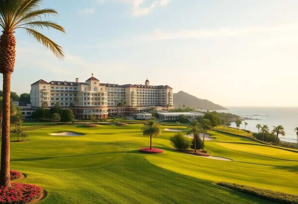 Luxurious Sawgrass Marriott Golf Resort & Spa overlooking a golf course