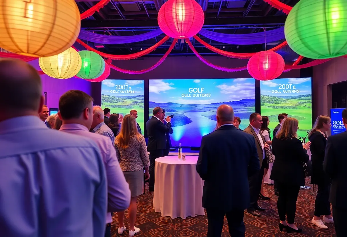 Attendees celebrating at the Scottish Golf Tourism Awards Ceremony