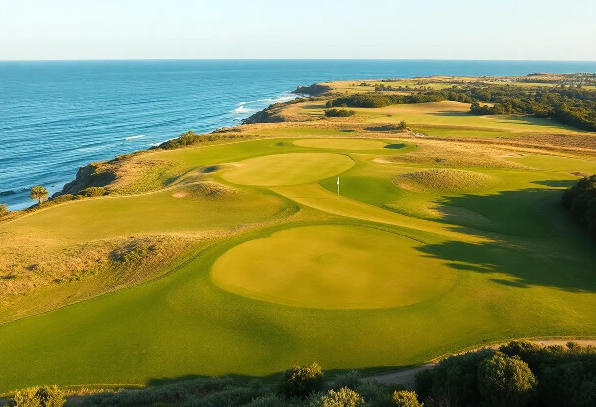 Lush golf course affected by drought at the Plantation Course
