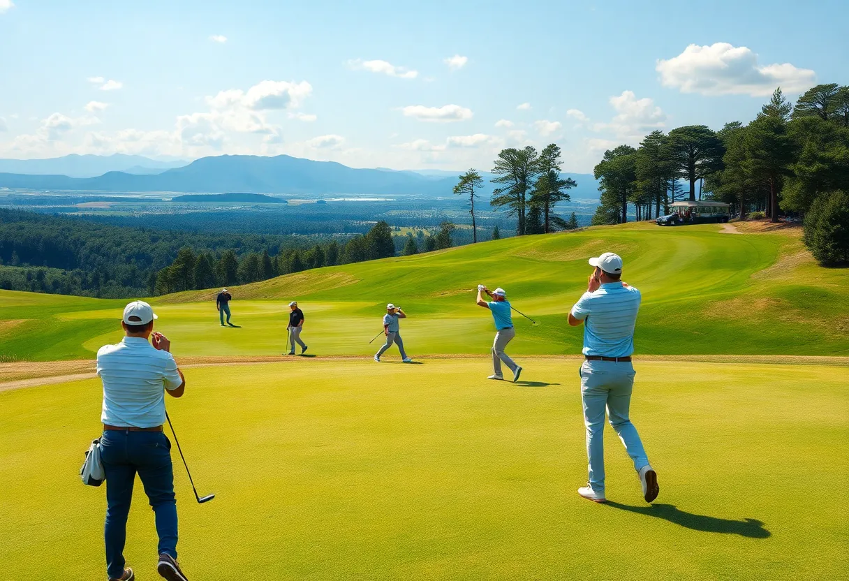Golf tournament at Panther National with players competing
