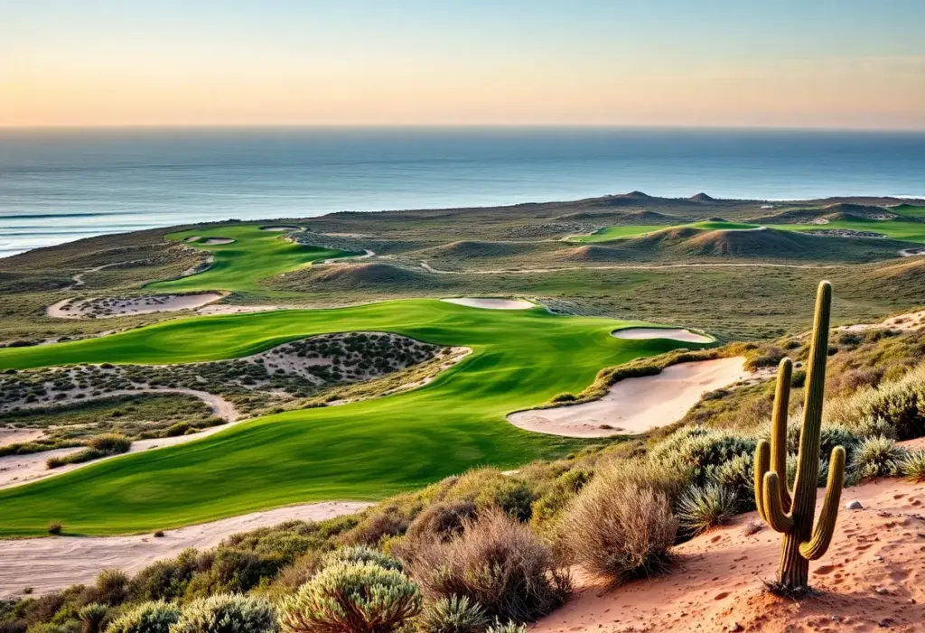 Stunning view of Solmar Golf Links showcasing its natural beauty and unique golf course design.