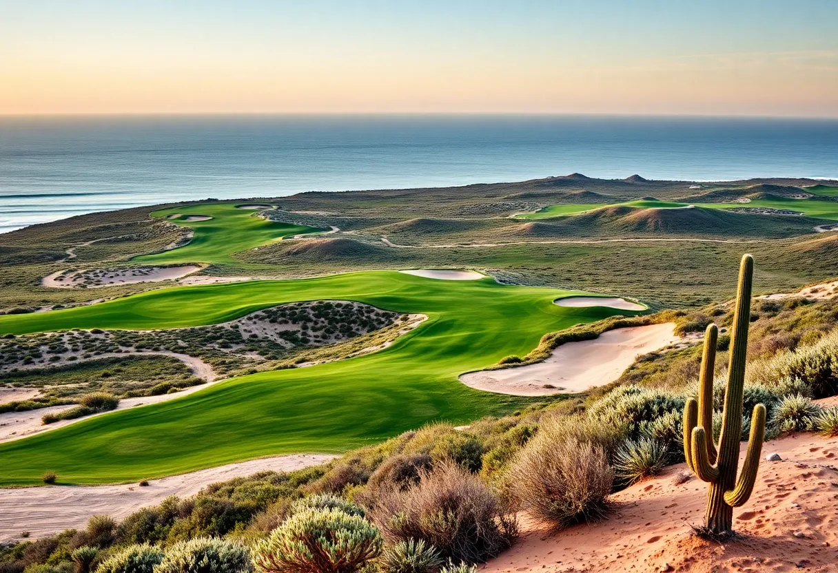 Stunning view of Solmar Golf Links showcasing its natural beauty and unique golf course design.