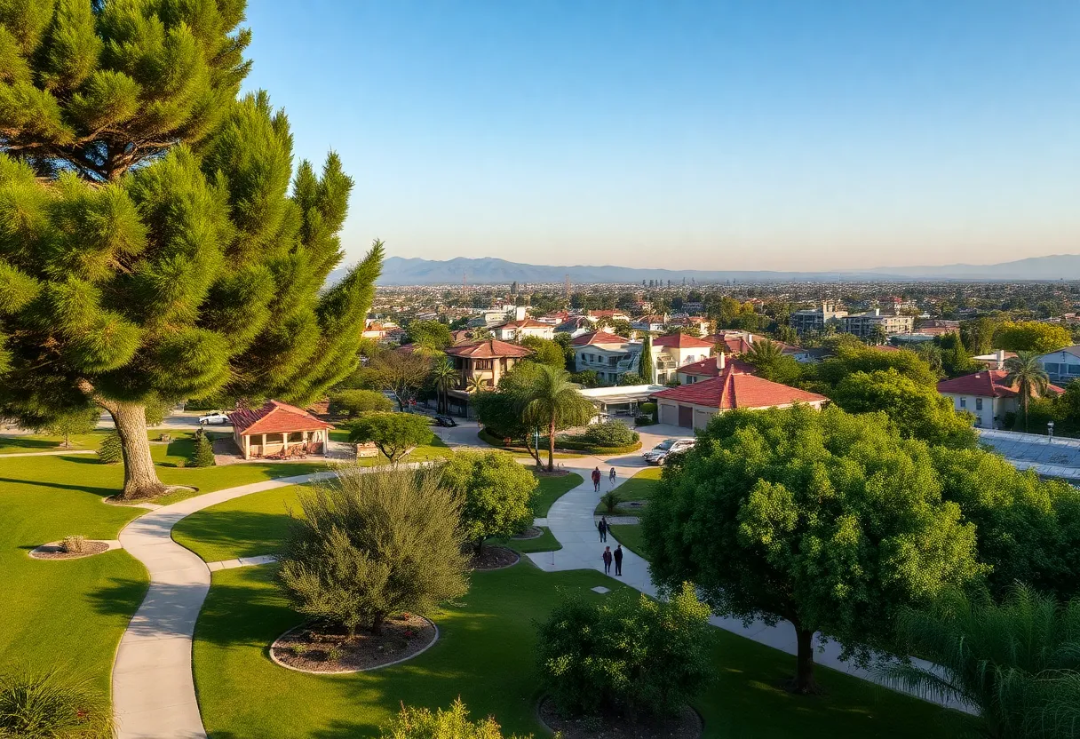 Scenic view of safe small towns in Southern California