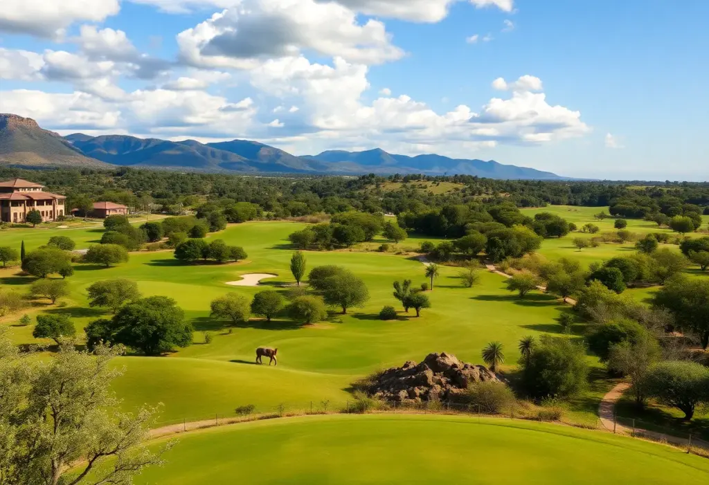Sun City Resort golf course with lush landscapes