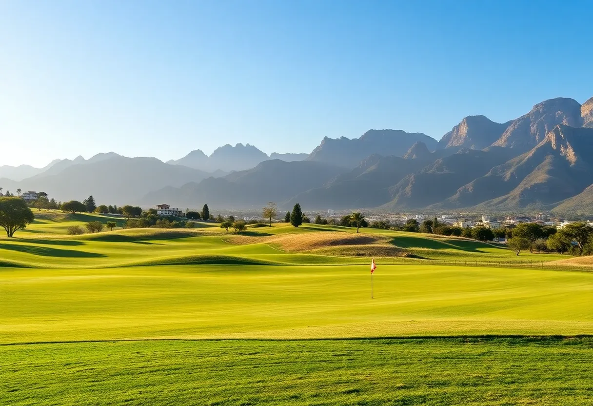 Golf course at Sun City Resort in South Africa