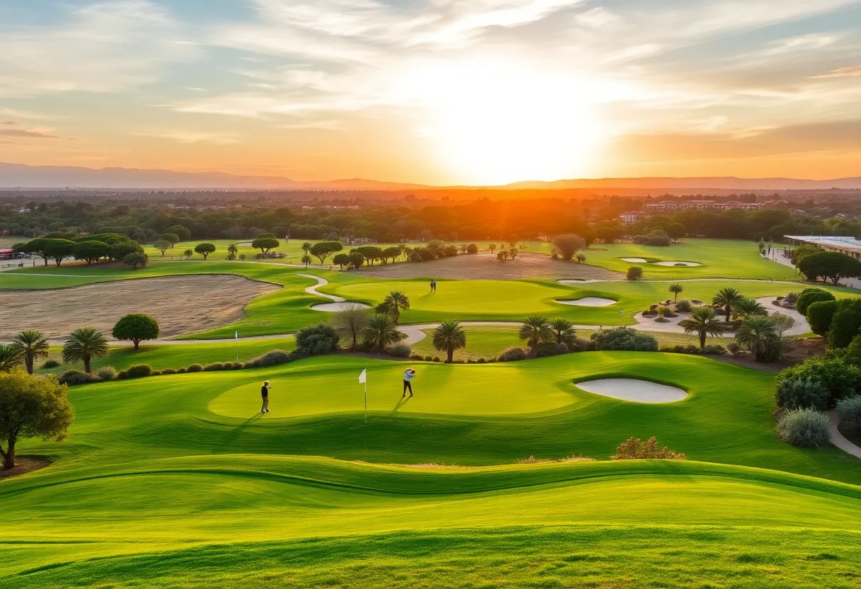 Golfers playing at Sun City Resort golf course