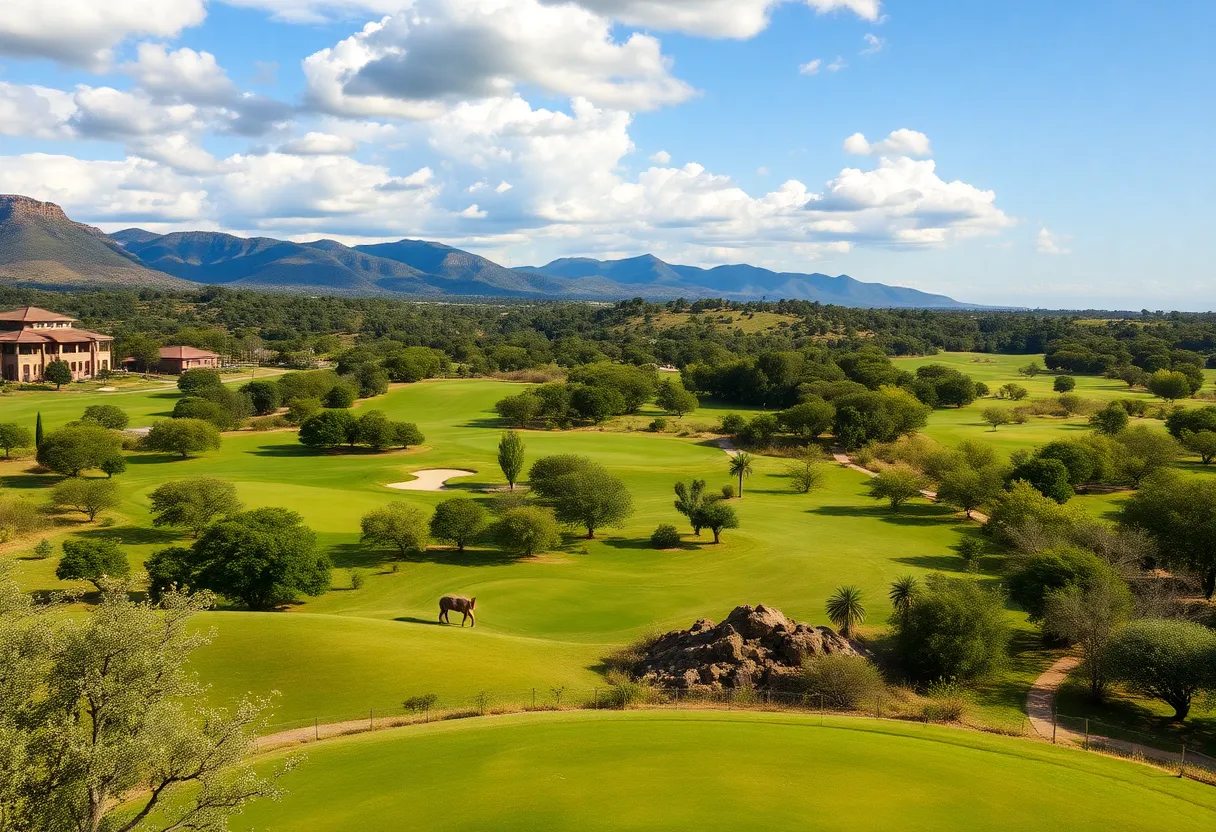 Sun City Resort golf course with lush landscapes