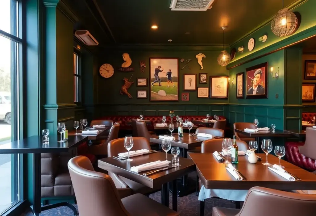 Interior of the Tap Room at Pebble Beach with modern decor