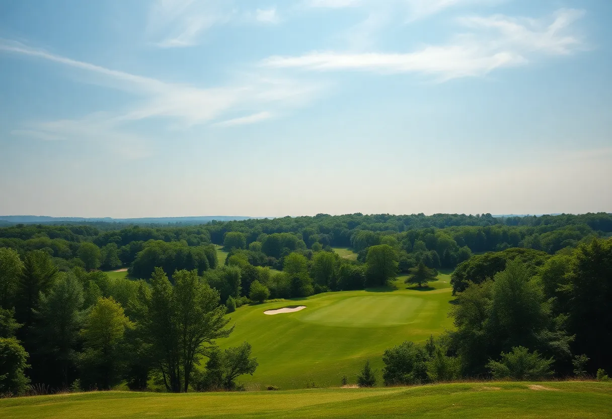 View of a beautiful golf course in New York