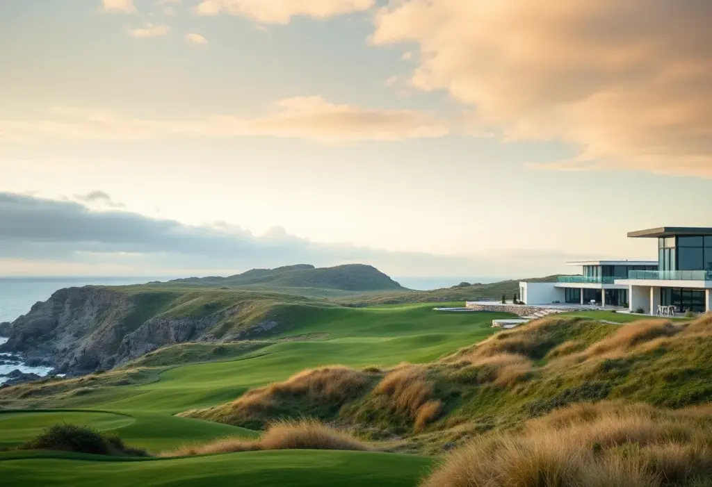 Beautiful scenic view of Trump International Scotland golf course