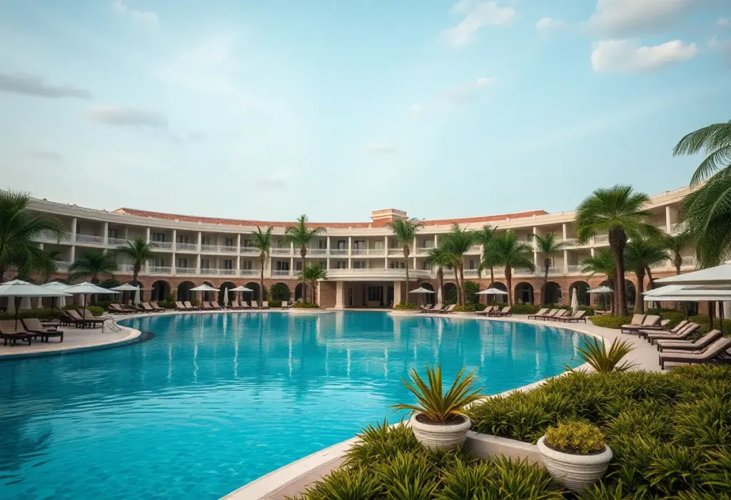 A scenic view of Mar-a-Lago highlighting the contrast of luxury and tension