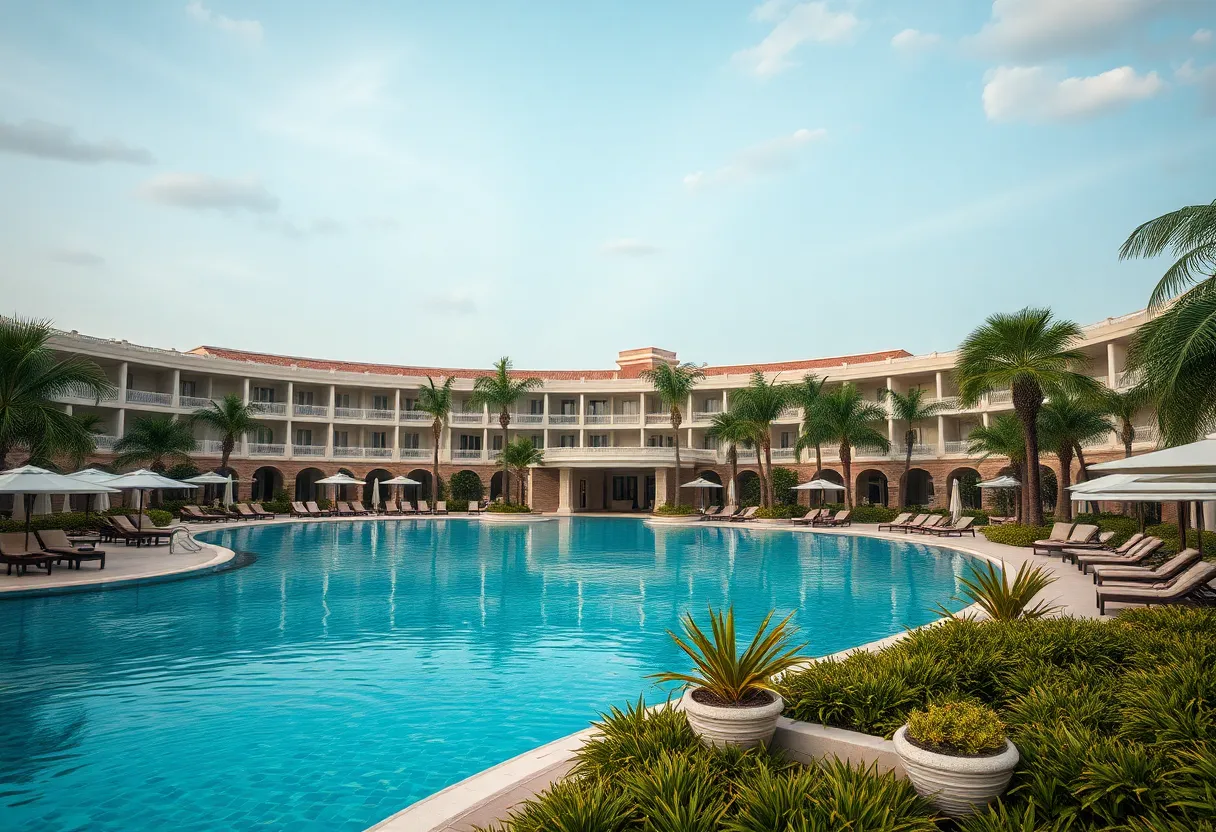 A scenic view of Mar-a-Lago highlighting the contrast of luxury and tension