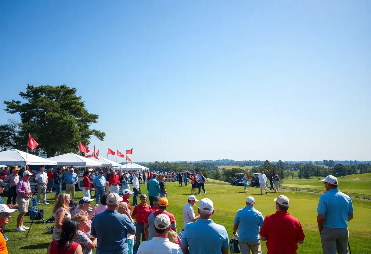 Participants enjoying the UnLtd Open Golf Tournament at St Lucia Golf Course.