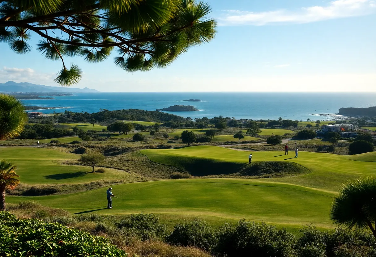 Golfers enjoying a premium golfing experience at Yas Links.