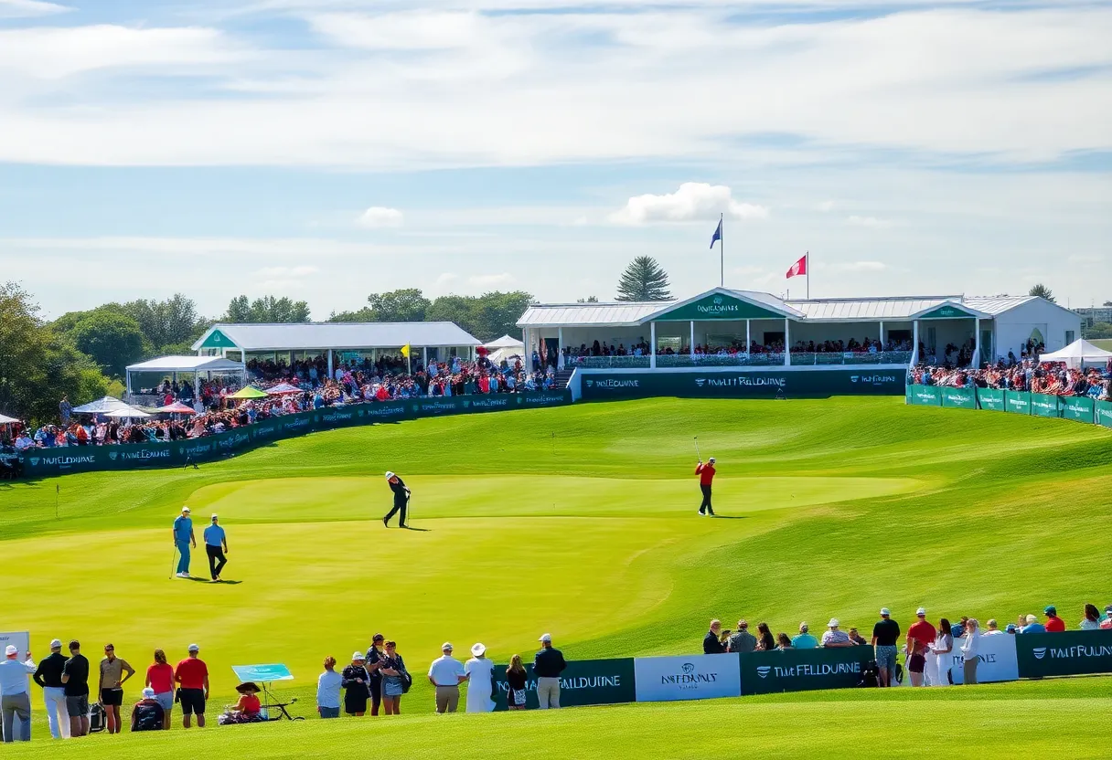 Golfers competing at the 2025 Australian Open at Royal Melbourne Golf Club