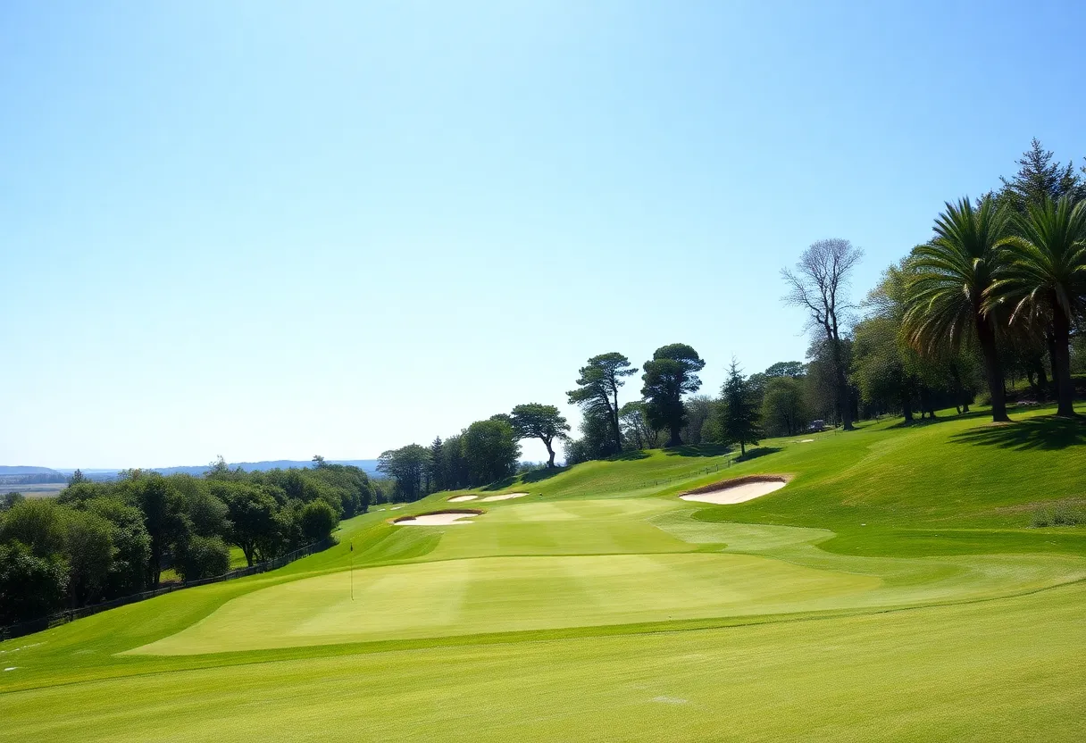 Beautiful view of the Royal Melbourne Golf Club ready for Australian Open