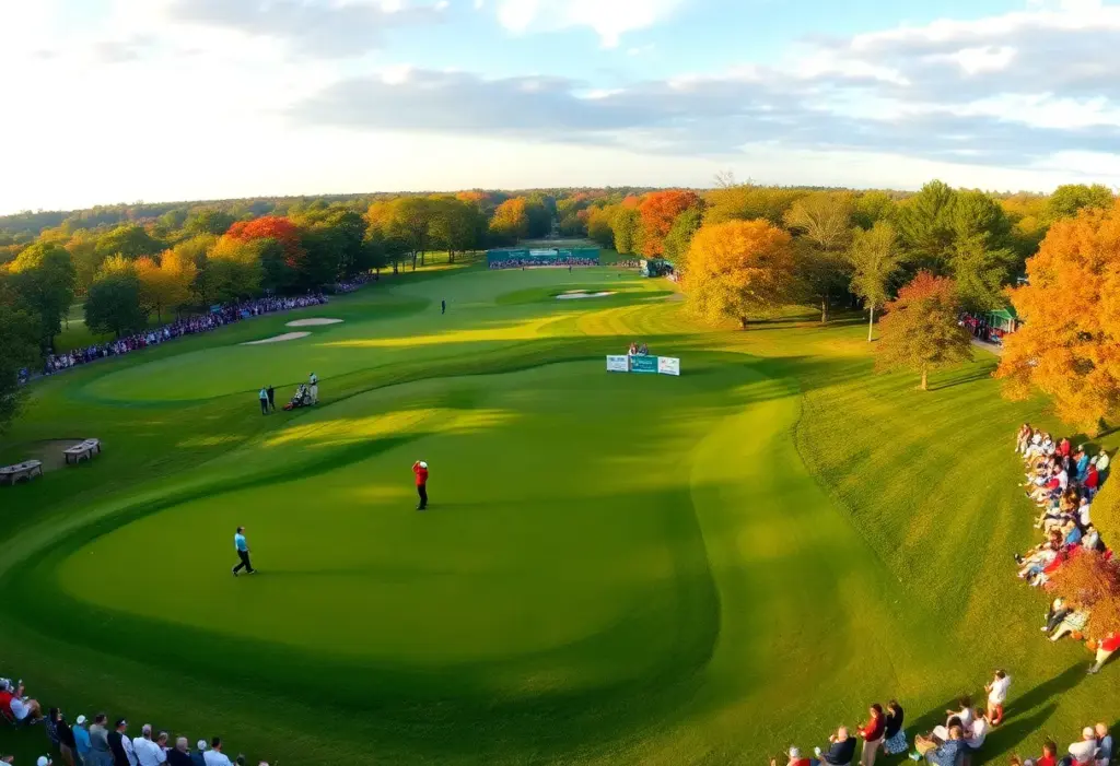Golfers competing in the AfrAsia Bank Mauritius Open